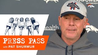 OC Pat Shurmur DC Ed Donatell STC Tom McMahon preview DENvsLV [upl. by Dleifrag]