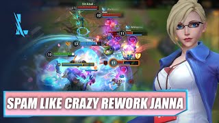 Spam Like Crazy Rework Janna  Wild Rift [upl. by Pellet453]