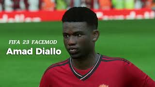 Amad Diallo FaceMod for FIFA 23  FREE  FIFA 23 Mod [upl. by Schweiker]