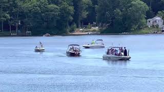 2022 Chebacco Lake July 4th Boat Parade [upl. by Ennaitsirk345]