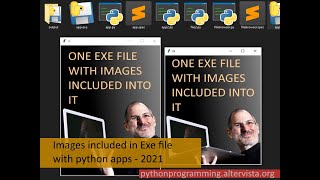 Python in one Exe file with Images INCLUDED [upl. by Rhodia678]