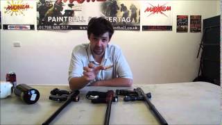 Paintball budget marker reviews Mini vs Maxxed Rail vs Etha [upl. by Morgenthaler144]