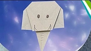 How to make a Paper Elephant Tutorial  Paper Friends 17  Origami for Kids [upl. by Lody]