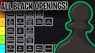 ULTIMATE Opening Tier List For Black  Chess Openings [upl. by Xonnel435]