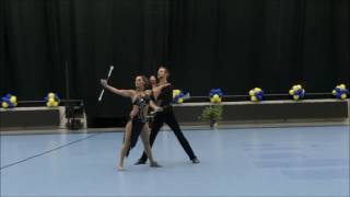 Championnat du monde 2016 Twirling  Préliminaires  Duo Senior  FRANCE [upl. by Anatola]