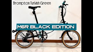 Brompton Black Edition M6R Turkish Green Superlight Model [upl. by Acinot]