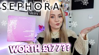 SEPHORA COLLECTION PREMIUM ADVENT CALENDAR UNBOXING 2024 ONLY £80 ✨ MISS BOUX [upl. by Paxton]