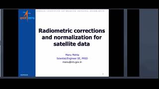 Radiometric corrections and normalization for satellite data by Dr Manu Mehta [upl. by Fiske]