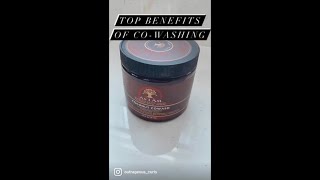 BENEFITS OF CO WASHING NATURAL HAIR shorts [upl. by Gen]