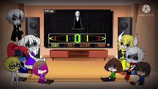 Undertale reacts to Distorted Gaster fight [upl. by Bellaude424]