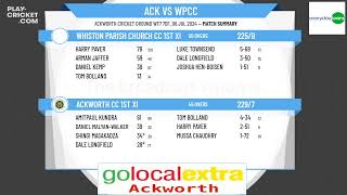 Ackworth CC 1st XI v Whiston Parish Church CC 1st XI [upl. by Meagher]