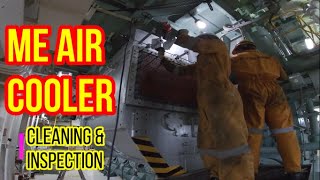 SHIP MAIN ENGINE AIR COOLER  CLEANING AND INSPECTION [upl. by Jon891]