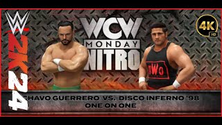 WWE 2K24 Chavo Guererro vs Disco Inferno WCW Monday Night Nitro Ai Full Match 4K [upl. by Ro]