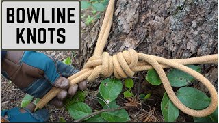 Bowline knots Simple bowline improved bowline double bowline [upl. by Arita87]