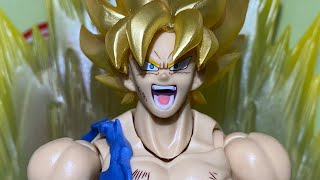 Tamashii Nations 15th Anniversary World Tour SH Figuarts Super Saiyan Son Goku Exclusive Edition [upl. by Aninat]