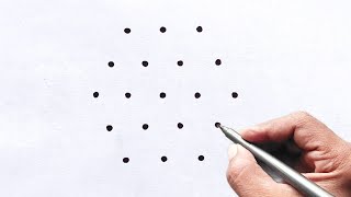 Easy 5×3 Dots drawing  Drawing with dots  Different drawing [upl. by Wurst]