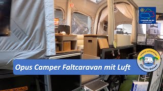 Faltcaravan mit Luft Opus Camper auf dem Caravan Salon 2020 [upl. by Elisa]