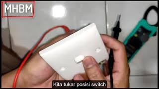 1 gang 2 way switch  Cara Nak Sahkan Sambungan COM L1 L2 Guna Buzzer Clampmultimeter [upl. by Trotta367]