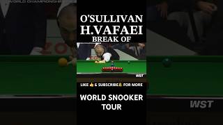 O’Sullivan vs Vafaei Break of ronnieosullivan snooker snookertime snookermoments snookerworld [upl. by Nosnar55]