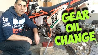 Ktm Exc how to change gear oil [upl. by Fortna]