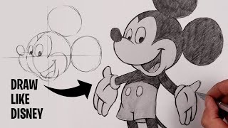 How To Draw Mickey Mouse  Sketch Tutorial [upl. by Meggie]