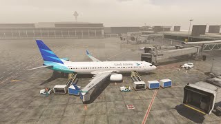 pmdgsimulationsofficial51 GarudaIndonesia Boeing 7378U3 Jakarta  Singapore beyondatc [upl. by Maddeu]