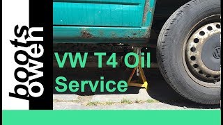 VW T4 Oil filter and belt check [upl. by Munson658]