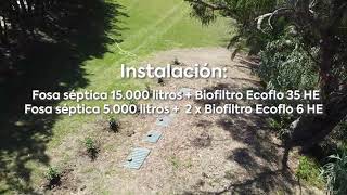 Doble instalación  Biofiltro Ecoflo 35 HE  2 x biofiltro Ecoflo 6 HE  Hotel rural [upl. by Pavia]