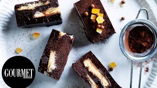 Chocolateorange truffle slice  Gourmet Traveller [upl. by Woodhouse836]