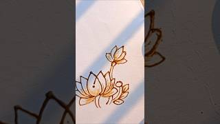 ✨ Lotus 🪷 design tutorial ✨mehandi mehndidesigns5minutecrafts youtubeshorts shorts [upl. by Placido]