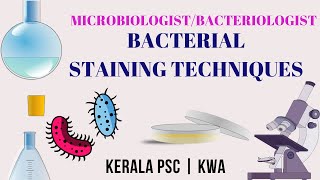 Staining Techniques Microbiologist exam Kerala Water Authority keralawaterauthority lab assistant [upl. by Terryl]