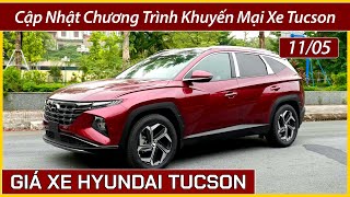 Giá xe Hyundai Tucson tháng 05 Vẫn khuyến mại tiền mặt Xe Tucson bản tiêu chuẩn giá 750 triệu [upl. by Nodnek]