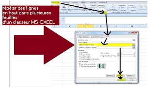 EXCEL 2010 COMMENT répéter les titres dun tableau SUR PLUSIEURES PAGES [upl. by Albina]