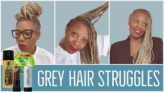 How to Transition to Grey Hair Protective Styles amp Root Blending Tips [upl. by Aneger638]