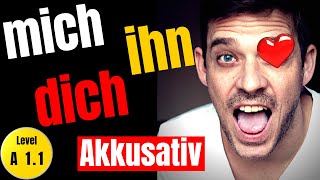 German Personal Pronouns in Akkusativ with Examples  mich me dich you  YourGermanTeacher [upl. by Nohsal]