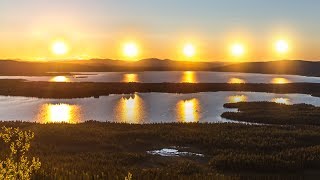 Kiruna in Swedish Lapland  the Aurora borealis and midnight sun [upl. by Thurstan]