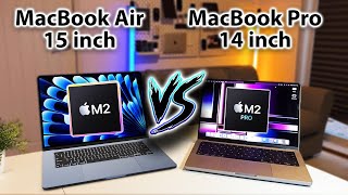 REVIEW of Specs  15 inch MacBook AIR M2 VS 14 inch MacBook PRO M2 PRO [upl. by Ameer]