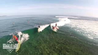 Hawaii FlyBy Hanalei Bay North Shore Kauai [upl. by Clover]