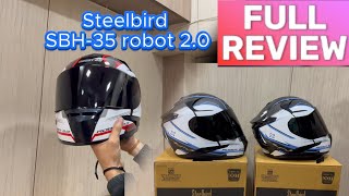 Steelbird SBH35 Robot 20 Helmet Full Review  best Quality Sporty look helmet Under budget 😍🫨sbh [upl. by Halac468]