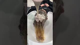 Warm Blonde Balayage Hair Transformation shorts [upl. by Rafaelle]