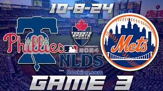 10824 Philadelphia Phillies vs New York Mets NLDS Game 3 Game Audio  MLB Playoffs Cast amp Chat [upl. by Almeeta]