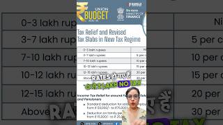 New Income Tax slab rates announced in Budget 2024 shorts [upl. by Odla]