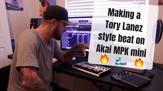 Making a Tory Lanez Style Beat on Akai MPK mini in Logic Pro X [upl. by Notserp987]