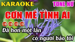 Cơn Mê Tình Ái Karaoke Tone Nữ Karaoke Hoàng Long  Beat Mới [upl. by Wiltsey245]