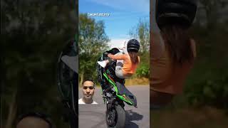 automobile ninja smartphone wheelie kawasakininja wheeliebike motorcycle twowheeler stunt [upl. by Solraced]