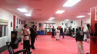 GoshinRyu Karate  Sparring High Brown vs Black Belt [upl. by Harak961]