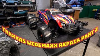 822 Traxxas WideMaxx Repair Part 2 [upl. by Omik612]