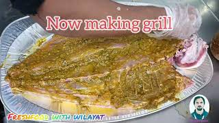 seafood department  fish cutting skills  machli katne ka tarika  grill fish  شوي السمك [upl. by Ayokal]