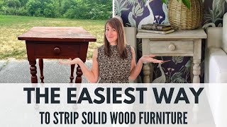 The EASIEST Way to Strip Wood  How to Modernize Antique Furniture [upl. by Milka]