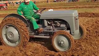 Grinstead ploughing match at Sible Hedingham Essex vintage tractors working 2023 [upl. by Nyvets]